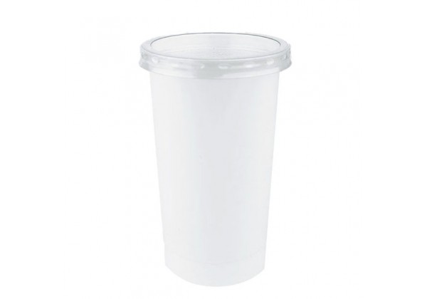 290 ML POLYPROPYLENE WHITE POT - 71MM